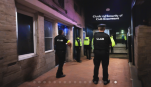 Night security, ensuring order and security inside the club
