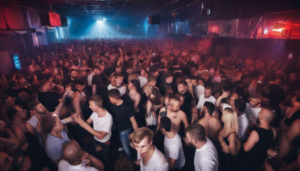 Nightclub security, large number of people, noisy atmosphere, frequent conflicts and alcohol consumption