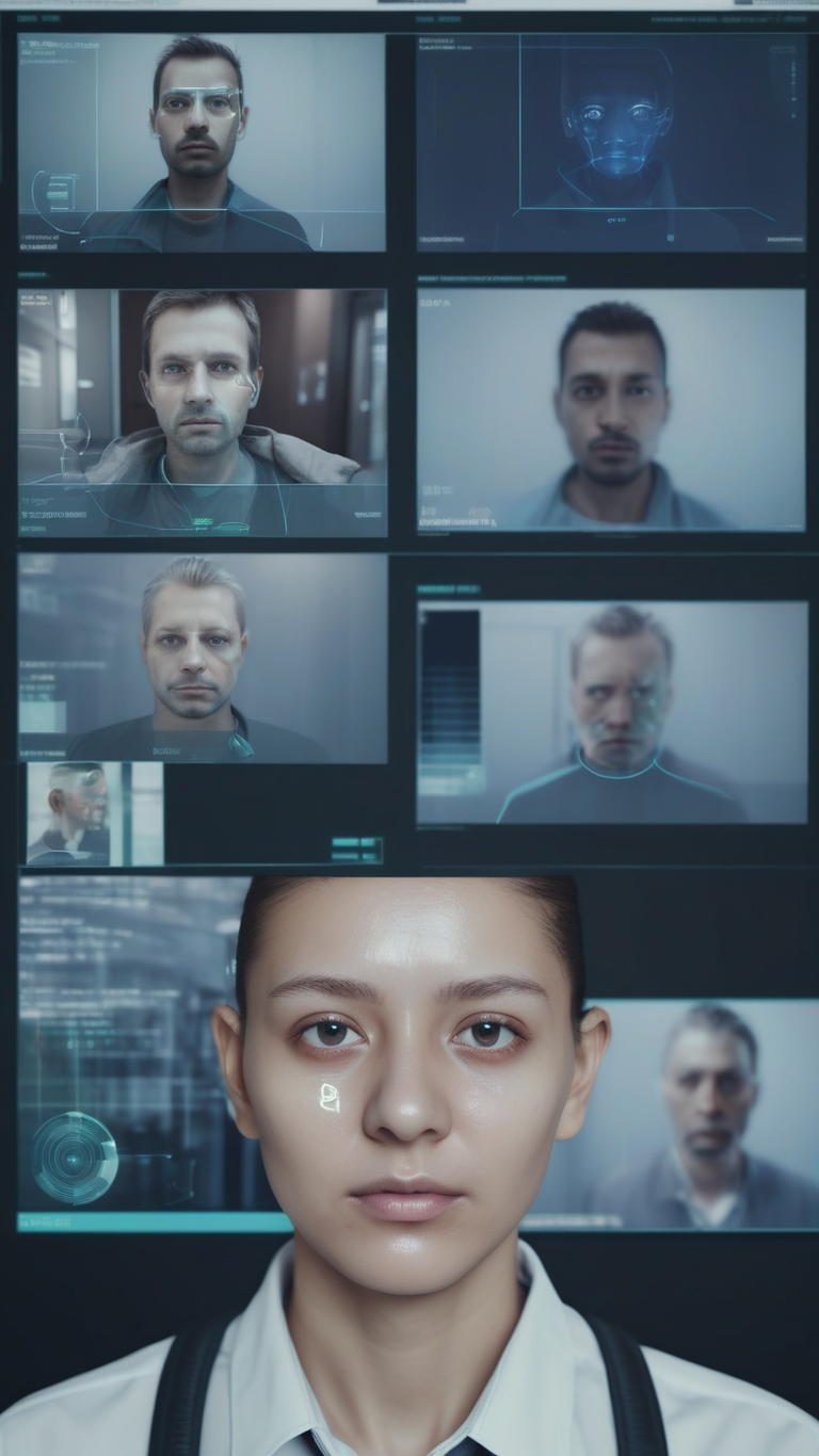 система видеонаблюдения с функцией распознавания лиц.